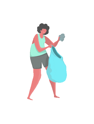 Trash Day Beach Clean Up Sticker by Tunaskin Aquatic Apparel