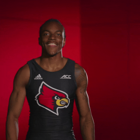 Track And Field Point GIF by Louisville Cardinals