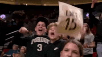 Yell College Basketball GIF by Purdue Sports