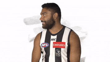 laugh smile GIF by CollingwoodFC