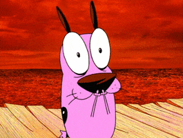 Scared Courage The Cowardly Dog GIF