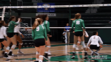 athletics volleyball GIF by GreenWave