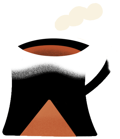 Coffee Aj Sticker by Andrew Haener
