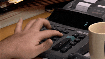 The Office Calculator GIF by nounish ⌐◨-◨
