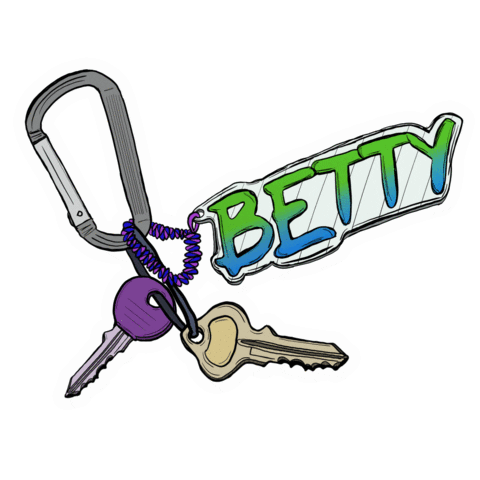 Skate Kitchen Keys Sticker by Betty