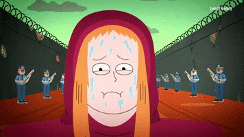 Nervous Little Red Riding Hood GIF by Adult Swim
