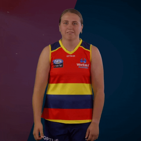 Crowsaflw Shrug GIF by Adelaide Crows
