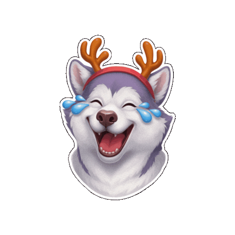 New Year Dog Sticker by VOKI Games