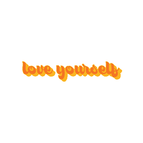 Love Yourself Orange Sticker