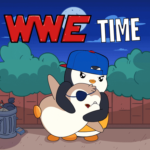 Roman Reigns Fighting GIF by Pudgy Penguins