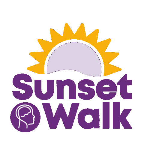 Walk Sunset Sticker by Hersenstichting