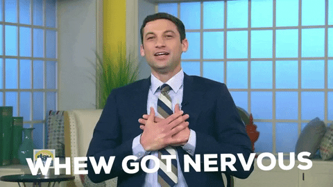 Nervous Never Again GIF by Awkward Daytime TV