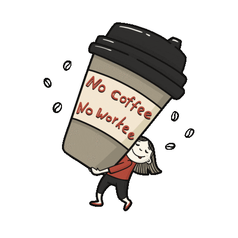 Working Cup Of Coffee Sticker