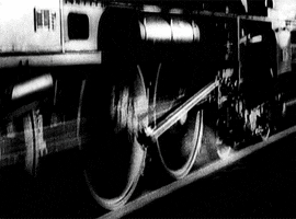 black and white train GIF by Maudit