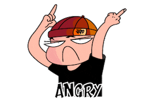 Angry Cross Sticker