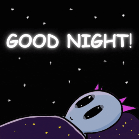 Tired Good Night GIF by Lonely Aliens