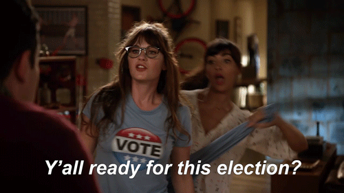 Zooey Deschanel Vote GIF by New Girl - Find & Share on GIPHY