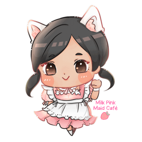 ❤ Milk Pink Maid Cafe ❤ Sticker