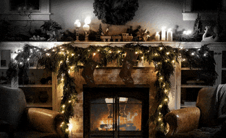 alcrego  gif loop christmas fire