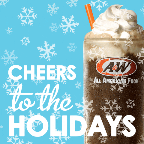 let it snow christmas GIF by A&W Restaurants