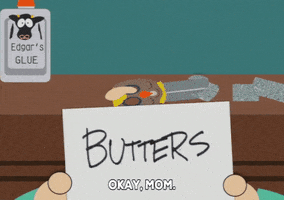 holding sign shoving it back and forth GIF by South Park 