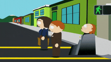 walking crossing GIF by South Park 