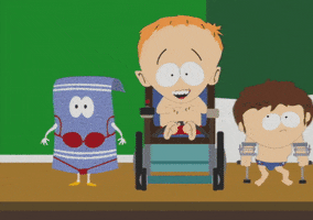 butters stotch swimming GIF by South Park 