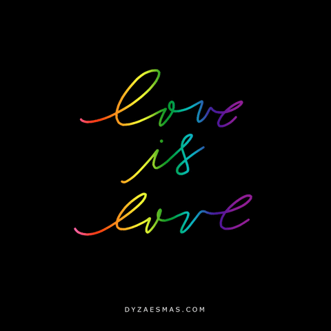 dyzaesmas love rainbow colors valentines GIF