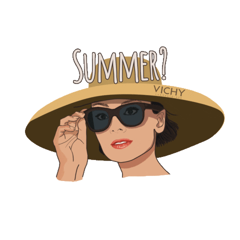 Audrey Hepburn Summer Sticker by Vichy Greece
