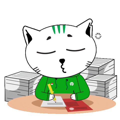 Cat Meme Sticker by Gojek Indonesia