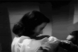  black and white kiss classic film jimmy stewart hedy lamarr GIF