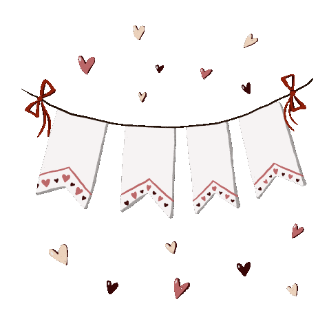 In Love Hearts Sticker