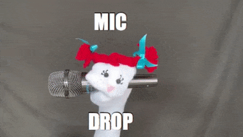 Sock Puppets Mic Drop GIF by Your Happy Workplace