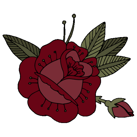 Valentines Day Flower Sticker by Christina Elleni