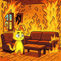 Burning Everything Is Fine GIF by Hero Galaxy NFT