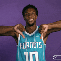 Ish Smith Thumbs Down GIF by Charlotte Hornets