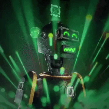 Green Energy Loop GIF by Space Robots ⚡