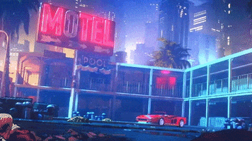 Neon Raining GIF by GUNSHIP