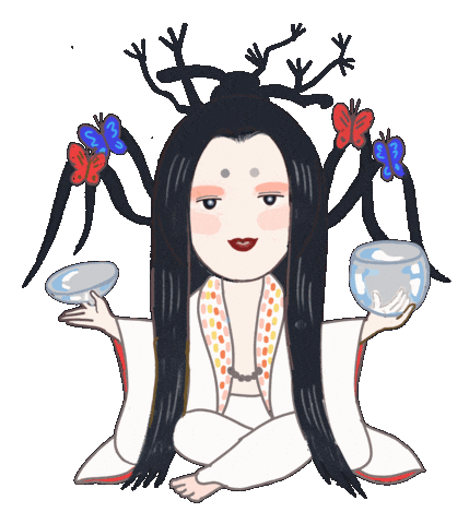 Japan Butterflies Sticker by rico