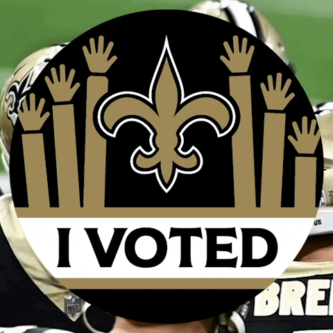 Vote Sticker GIF by New Orleans Saints