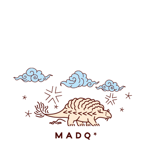 Dinosaur Sticker by MADQ_man