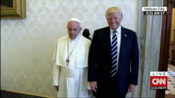 trump pope GIF
