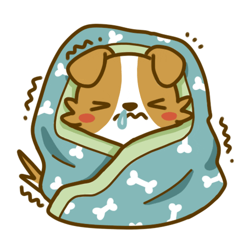 Cold Weather Cute Dog Sticker by Lazy Corgi