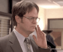 The Office gif. Rainn Wilson as Dwight looks toward us with a hand beside his mouth and raises his eyebrows as he says,"It's true."