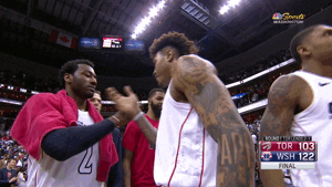 washington wizards handshake GIF by NBA