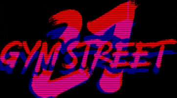 21GymStreet logo retro 80s gym GIF