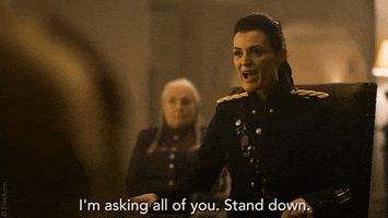 Stand Down Taylor Hickson GIF by Motherland: Fort Salem