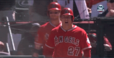mike trout fire GIF