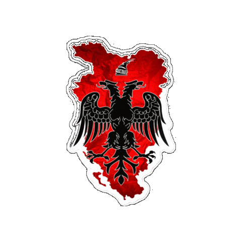 Albania Kuq E Zi Sticker
