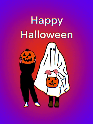Trick Or Treat Ghost GIF by Rima Bhattacharjee